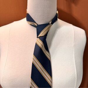 Pierre Cardin Tie Vintage Striped Necktie Blue Multicolor Classic Cravat